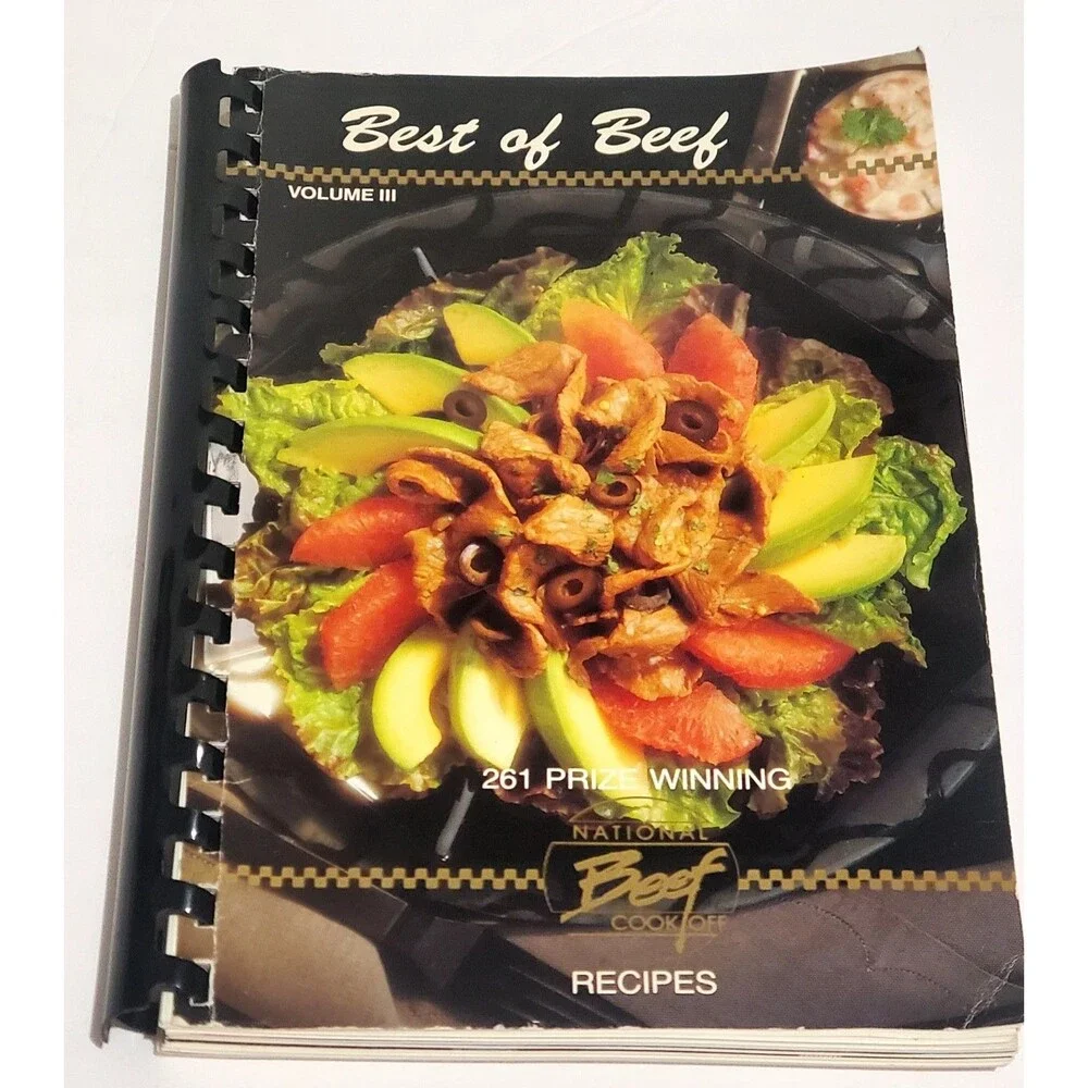 Vintage 1980s Best of Beef Cookbook National Cattlewomen Cookoff Recipes Retro
